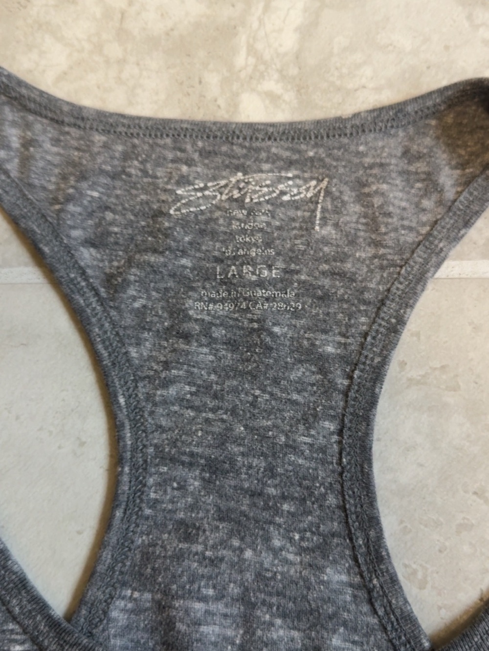 Stussy Gray Racerback Tank - Picture 3 of 4